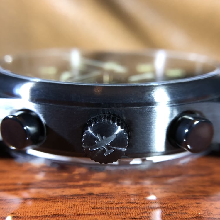 B-25 Mitchell Tribute - Black Finish, Black Leather Band